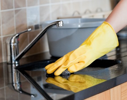 Rug washing and drying process for local properties
