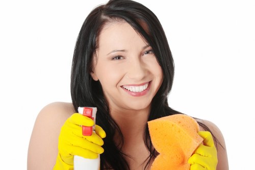 Supervisor reviewing health and safety standards for cleaning work